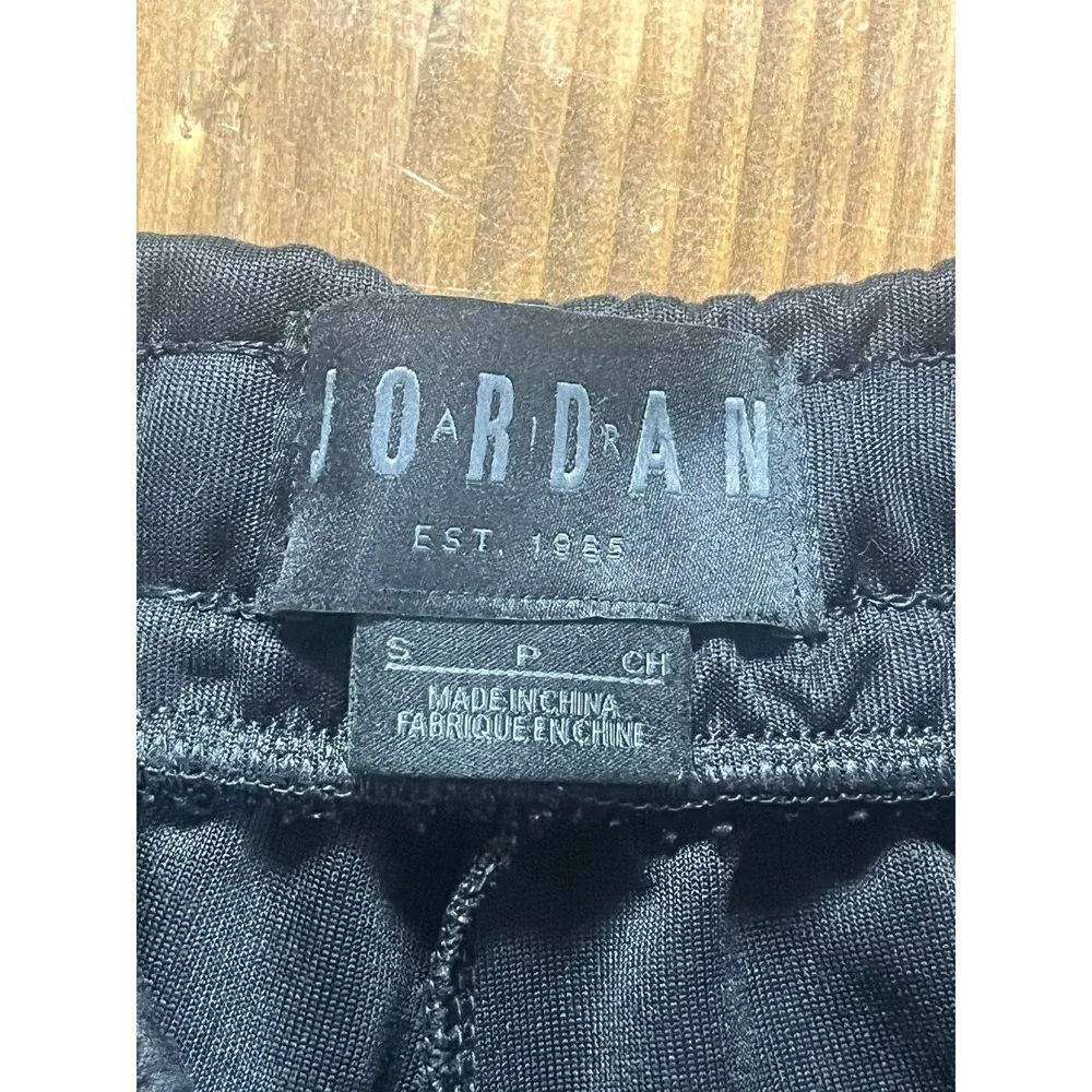 Jordan Air Mens Black Track Pants Side Stripe Joggers Jumpman Logo Small